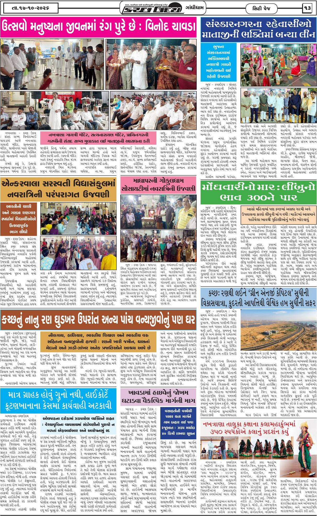 ઈ-પેપર 17 October 2026, Saturday - પાનું 13
